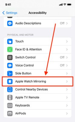 Apple Watch-Spiegelung